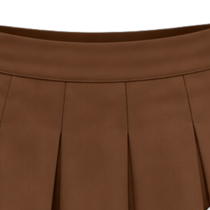 Ensemble uniforme de cheerleading imprimé blanc et marron, haut à manches courtes, jupe plissée, tenue de sport d'équipe, entraînement athlétique, performance - Product Image 6