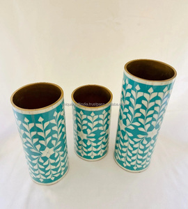 Maceta de lujo con incrustaciones de hueso, jarrones de flores con incrustaciones de hueso de la mejor calidad con pulido hecho a mano para el hogar y el interior al aire libre - Product Image 5