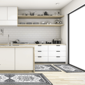 Boho Style 3-Piece Non-Slip <b>Kitchen</b> <b>Rug</b> Sets Thick Washable Floor Mats <b>Runner</b> <b>Kitchen</b> Mats - Product Image 4