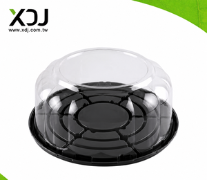 2020 New Arrival Taiwan Recyclable Disposable Plastic PET Cake <b>Container</b> with Clear Lid Embossed Display for Food Packaging - Product Image 3