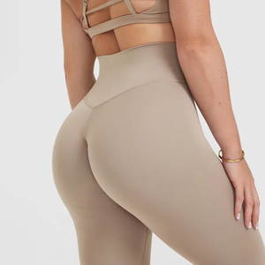 Leggings de sport pour femmes à taille haute en Spandex/Nylon à séchage rapide, pour marque privée (OEM et ODM) – Idéal pour le yoga et le fitness - Product Image 5