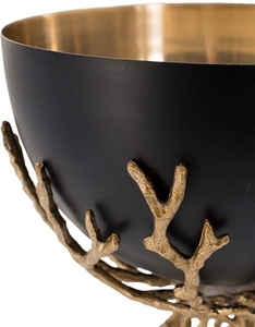 Premium Decorative Gold Designer leaf stand Serving Tableware Metal Hammered Branch Stand Serving Bowl for centrepiece decor - Product Image 5