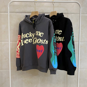 Sweat à capuche unisexe en coton épais de haute qualité pour homme, coupe oversize, avec poche et impression 3D en relief, tissu respirant personnalisable - Product Image 5