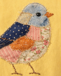 Customized Vintage <b>Patchwork</b> Bird TShirt Women Cotton Crew Neck Short Sleeve Casual Summer <b>Top</b> Cute Applique Graphic Custom Logo - Product Image 6