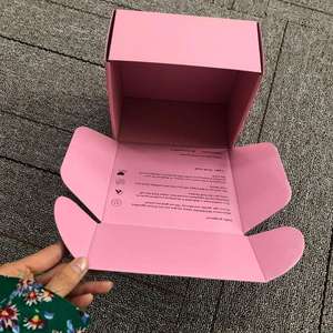 Caja de Cartón Corrugado Rosa Impresa para Empacar y Enviar - Product Image 4