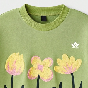 T-shirt pour homme à imprimé floral vert, manches courtes, col rond, jersey de coton, coupe classique, respirant, décontracté, imprimé - Product Image 5