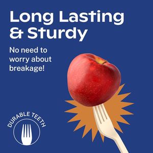 Cucchiai Marrone Chiaro 100% Compostabili Resistenti Senza Plastica, 120 Pezzi, 6.5 Pollici, Posate Monouso Lisce e Resistenti alle Rotture - Product Image 2