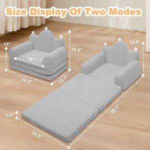 Tiara Shaped Convertible <b>Dog</b> Bed and <b>Sofa</b> 22.8\" X 18.8\" X 15.7\" Luxurious 2-in-1 Plush Cushion Machine Washable Pet Bed - Product Image 4
