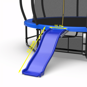 Scivolo da Esterno Blu con Trampolino: Divertimento Assicurato per Bambini! - Product Image 3
