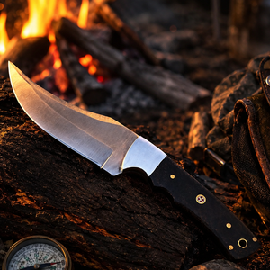 Couteau de chasse Viking Art industriel artisanal à lame fixe, en acier inoxydable, manche en Micarta, lame pleine longueur, pointe tombante droite - Product Image 6