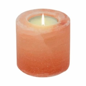 Natural Himalayan <b>Pink</b> Salt Round <b>Candle</b> Holder Handmade Craft for Home Decoration - Product Image 5