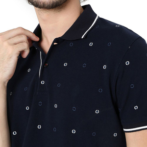 Polo homme personnalisé à manches longues, en coton et polyester respirant, avec impression en relief, prix de gros - Product Image 5