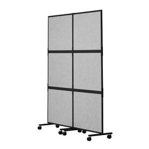 Cloison de séparation de bureau autoportante à 2 panneaux gris clair, cloison de confidentialité pour bureau, pour réduire le bruit et séparer les pièces - Product Image 1