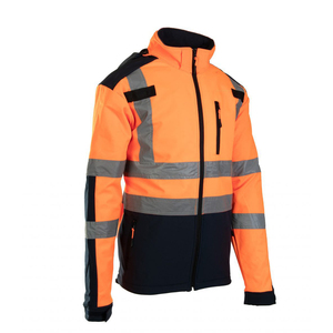 Latest Design Customized <b>High</b> Quality Wholesale 2026 Light Weight Breathable <b>High</b>-<b>Visibility</b> Front Pockets Safety <b>Softshell</b> Work - Product Image 1