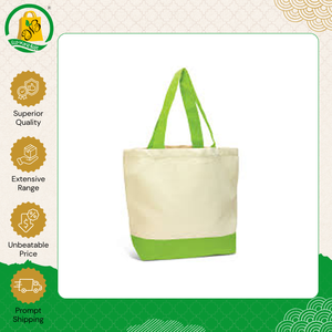 Hot Selling Premium Quality Eco-Friendly Fashionable Letter Open Self-Handle Soft Green <b>Canvas</b> Shopping <b>Bag</b> for Women - Product Image 5