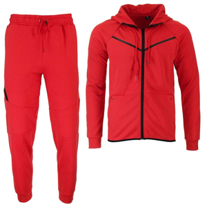 Men's Blue Full <b>Zip</b> <b>Hooded</b> Tracksuit Set Casual Sportswear With Side Pockets Breathable Polyester Jogging Workout Suit - Product Image 5