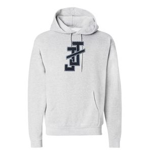 <b>Men</b> Light <b>Grey</b> Pullover Hoodie Embroidered Graphic Design Long Sleeve Kangaroo Pocket Casual Soft Warm Hooded <b>Sweatshirt</b> - Product Image 1
