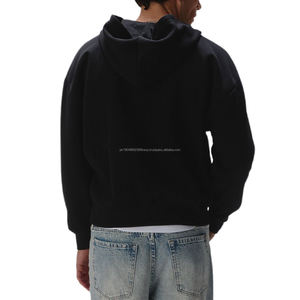 Sweat-shirts à capuche personnalisés en usine, de haute qualité, impression personnalisée en relief, 100% coton, sweat-shirts à capuche avec fermeture éclair - Product Image 4