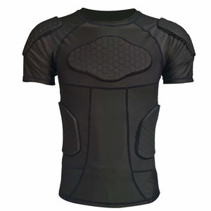 Camiseta acolchada de fútbol para protección y comodidad de alto rendimiento, camiseta de compresión para hombre con protección contra impactos - Product Image 3