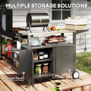 Camping BBQ Grill Cart for Outdoor Adventures - Product Image 4