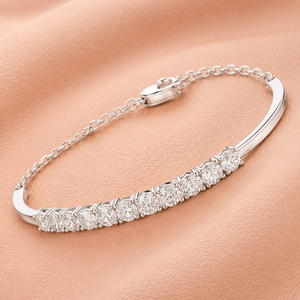 Elegante Pulsera de Diamantes de Corte Redondo, Brazalete Ajustable en Oro Amarillo, Blanco y Rosa, Joyería Nupcial de Lujo para Mujer, Regalo - Product Image 2