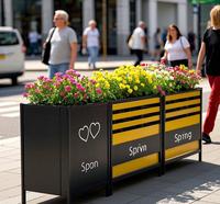 Support de personnalisation LOGO OEM & ODM Pot de fleur de décoration de jardin en acier inoxydable