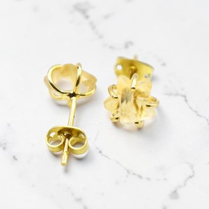 Wholesale Luxury Brass Star Shaped <b>Stud</b> <b>Earrings</b> for Women Citrine Zircon <b>Studs</b> Prong Setting Gold Plated Fashion Jewelry - Product Image 2