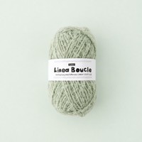 Fil à tricoter à la main Lustre 1 Crochet Linea Boucle, composé d'un mélange de laine mérinos, de nylon et de kidmohair, 50 g par pelote.