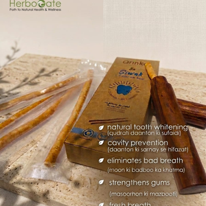 Premium Natural Organic Miswak Dental Stick Pack of Five Herbal Oral Care Sticks with Wooden Holder Miswak For <b>Tooth</b> Whitening - Product Image 4