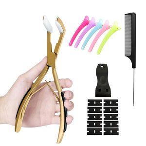 Kit de herramientas duraderas para extensiones de cabello, alicates profesionales, aguja, gancho, bucle y cuentas para servicio de extensiones de cabello en salón. - Product Image 1