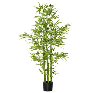 Albero di Bambù Artificiale da 1,5m, Pianta Decorativa in Vaso per Interni o Esterni - Product Image 1