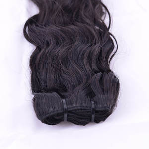 ผมมนุษย์แท้แบบดิบ ขายส่ง Genius Weft แบบแบน ต่อผมสีดำธรรมชาติ ผมตรงเป็นมัด 100% ไม่ผ่านการแปรรูป - Product Image 3
