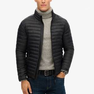 Veste d'hiver pour homme sur mesure OEM, veste à capuche décontractée à fermeture éclair, veste matelassée streetwear pour les grandes tailles - Product Image 1