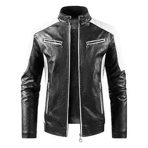 Chaqueta Bomber de Cuero Vacuno Personalizada para Hombre 2026, Transpirable, con Logotipo Personalizado OEM, Cuello Mao, Estilo Urbano, Invierno - Product Image 1