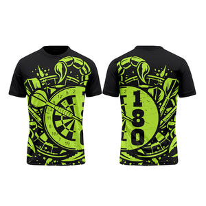 Ropa de Dardos Transpirable Personalizada al por Mayor, Jersey de Dardos de Poliéster de Alta Calidad con Nombre Personalizado en la Parte Delantera, Ropa de Dardos Sublimada - Product Image 1