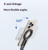 Perche à selfie magnétique multifonction haut de gamme en métal pur, pour prise de vue individuelle et utilisation sur bureau, support pliable facile à transporter