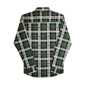 Producto Popular: Camisa de Franela de Lana para Hombre, Bicolor, con Borde Crudo - Product Image 4