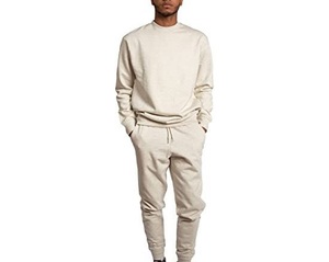 Ensemble de survêtement en molleton respirant pour homme, 2 pièces, logo personnalisé, sweat-shirt à col rond et pantalon de jogging, taille XXL pour l'hiver - Product Image 1
