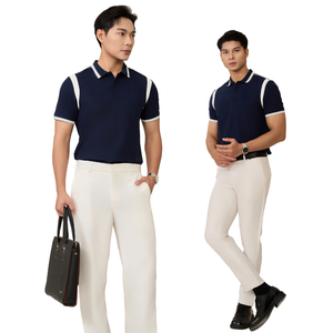 Uniforme Polo T-Shirt 210g Premium Cotton Poly pour Hommes Femmes Résistant aux Plis Bloc de Couleur Aisselle Logo Personnalisé et Livraison Rapide - Product Image 1