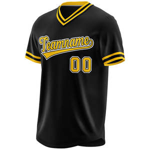 Jersey de béisbol con cuello en V elegante para hombres y mujeres cosido personalizado o impreso nombre y número - Product Image 6