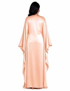 Abaya de Manga Larga Estilo Kaftan de Alta Calidad 2026, de Seda Satén, Elegante, Suave y Fluida, Apta para Hijab - Product Image 4
