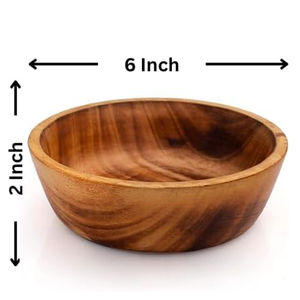 Hot Selling Mango Wood Bowl with Modern Round Design for Serving <b>Salad</b> <b>Sauces</b> Fruits and Food Suitable for Kitchen & Dining Use - Product Image 4