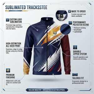 Chaqueta Deportiva de Poliéster Sublimado Personalizada Premium, Chaqueta Deportiva de Manga Larga Ligera para Invierno, Gimnasio, Entrenamiento, Running - Product Image 6