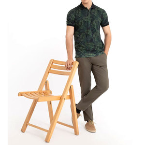 Camiseta Polo Casual para Hombre, Tela Elástica de Poliéster/Algodón para Mayor Movimiento y Flexibilidad, Patrón Impreso - Product Image 6