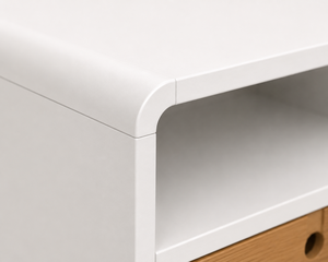 Mesita de Noche Moderna de Madera con Cajón y Estante Abierto para Dormitorio - Product Image 5
