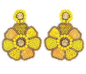 Joyería de moda Pendientes bordados de la India Pendientes de cuentas hechos a mano Mujeres y niñas de la India Exportador pendiente de fiesta - Product Image 1