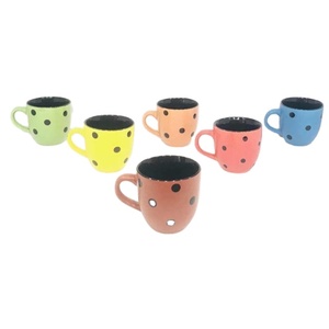 Juego de Tazas de Té de Cerámica de Color Clásico de la India - Product Image 1
