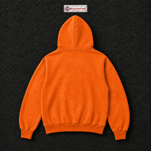 Custom <b>Orange</b> Zip Up <b>Hoodie</b> Oversized Gothic Cross AB Letter Graphic Streetwear Unisex Fashion Hooded Sweatshirt For Men Women - Product Image 6