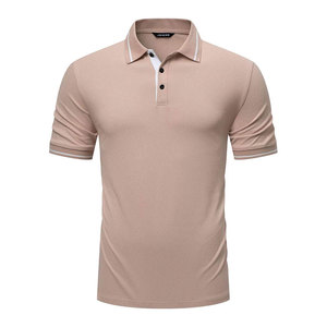 Camisetas Polo Color Rojo Marrón al por Mayor, Personalizadas con Estampados Lisos, Transpirables, de Manga Corta, Camisetas de Golf de Algodón para Hombre - Product Image 4