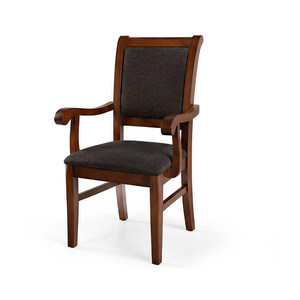 Chaise de salle à manger en teck massif moderne et luxueuse, chaise en bois rembourrée pour restaurant, hôtel et café - Product Image 1